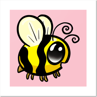 Little Bumble Bee Cartoon Illustration Posters and Art